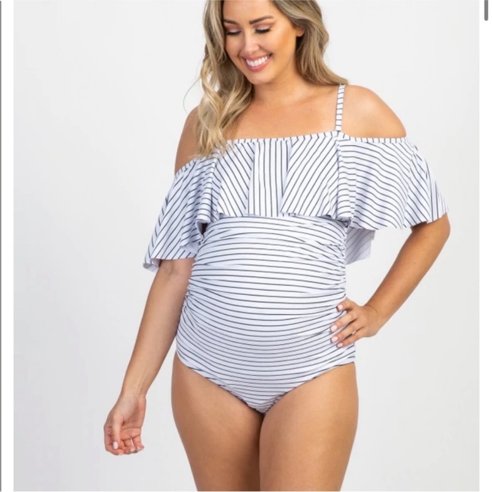 Pink blush Maternity One Piece Bathing Suit size M
